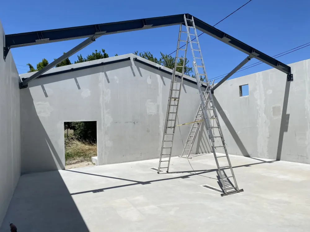 Charpente sur mur toiture PST tuiles (2)